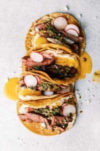 Derek’s NY Strip Steak and Egg Breakfast Tacos