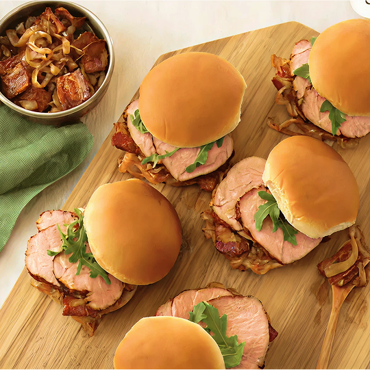 Pork Sliders with Bacon-Onion Jam in packaging