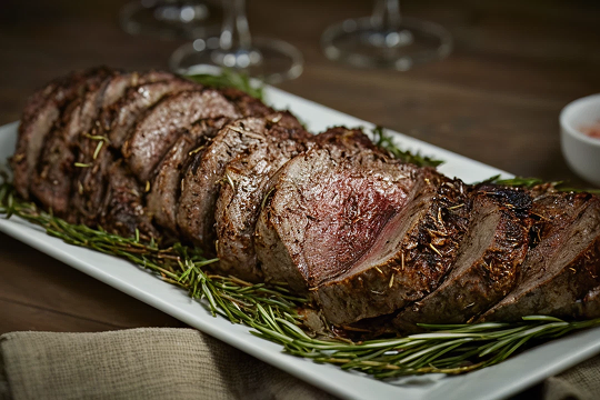 Swift Beef Tenderloin Roast with Garlic & Herb Butter in packaging