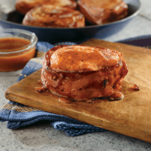 Bacon-Wrapped BBQ Pork Chops