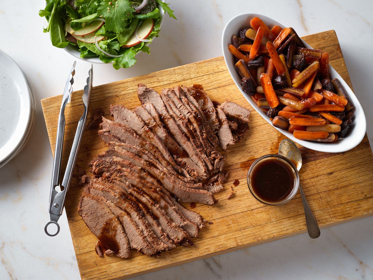Beef Brisket with Savory Carrots and Dried Plums
