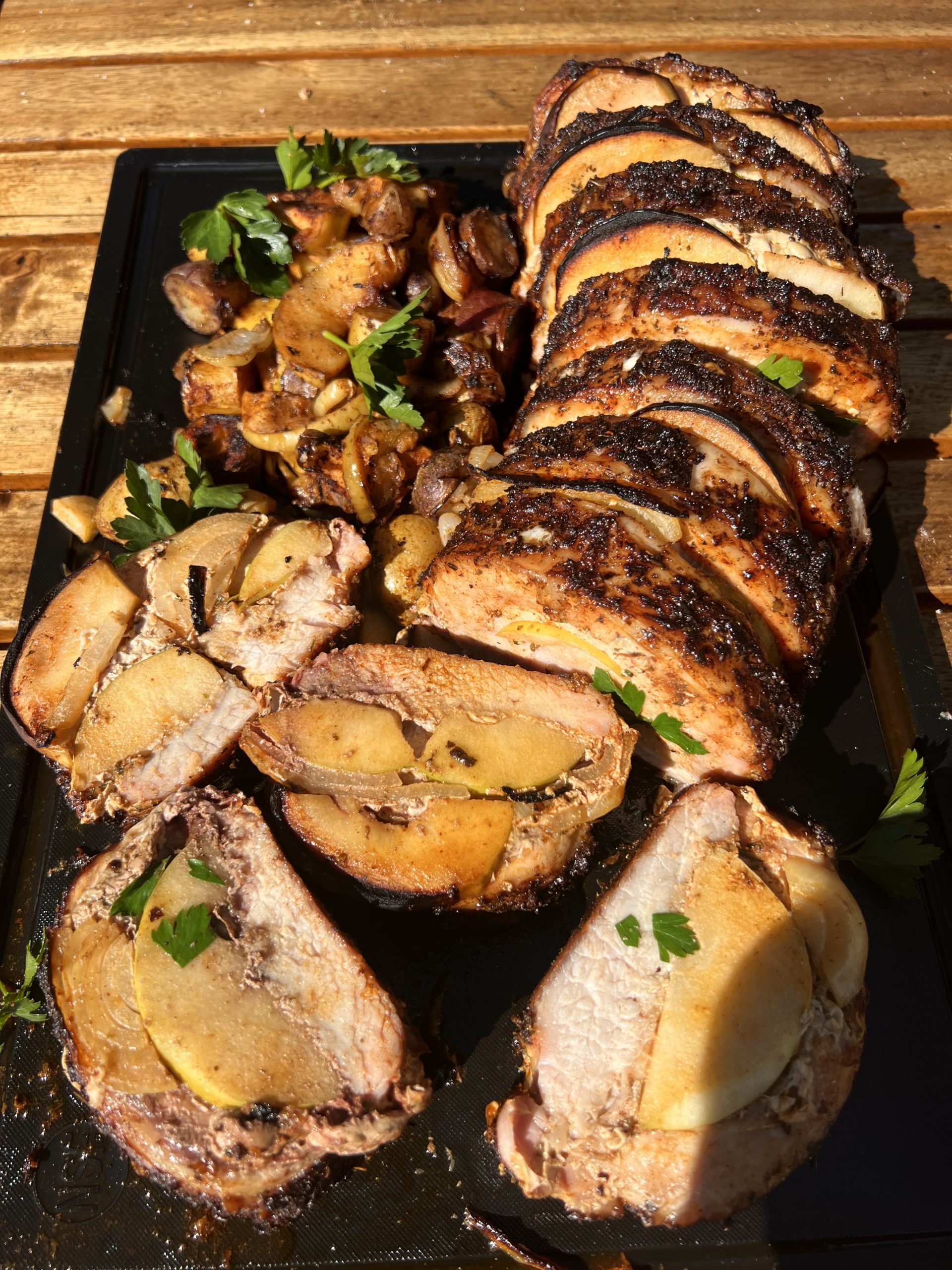 Miguel’s Green Apple and Onion Stuffed Pork Loin
