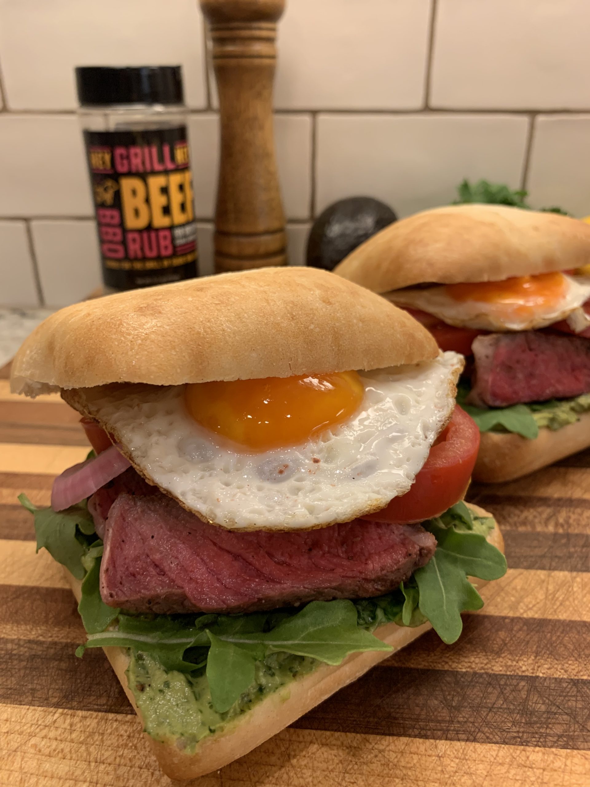Kirklan’s Ribeye Steak & Egg Sandwich