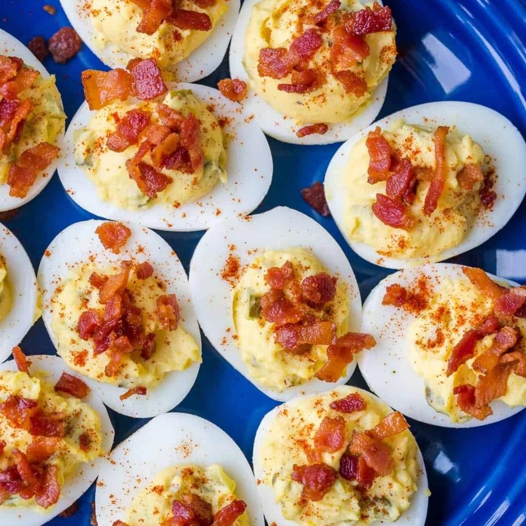 Deviled Eggs with Swift Bacon