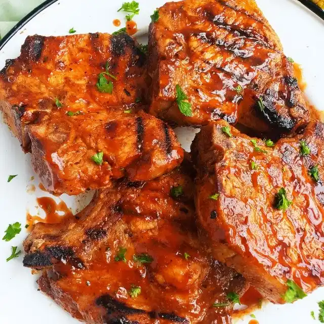 Spicy Grilled BBQ Pork Chops