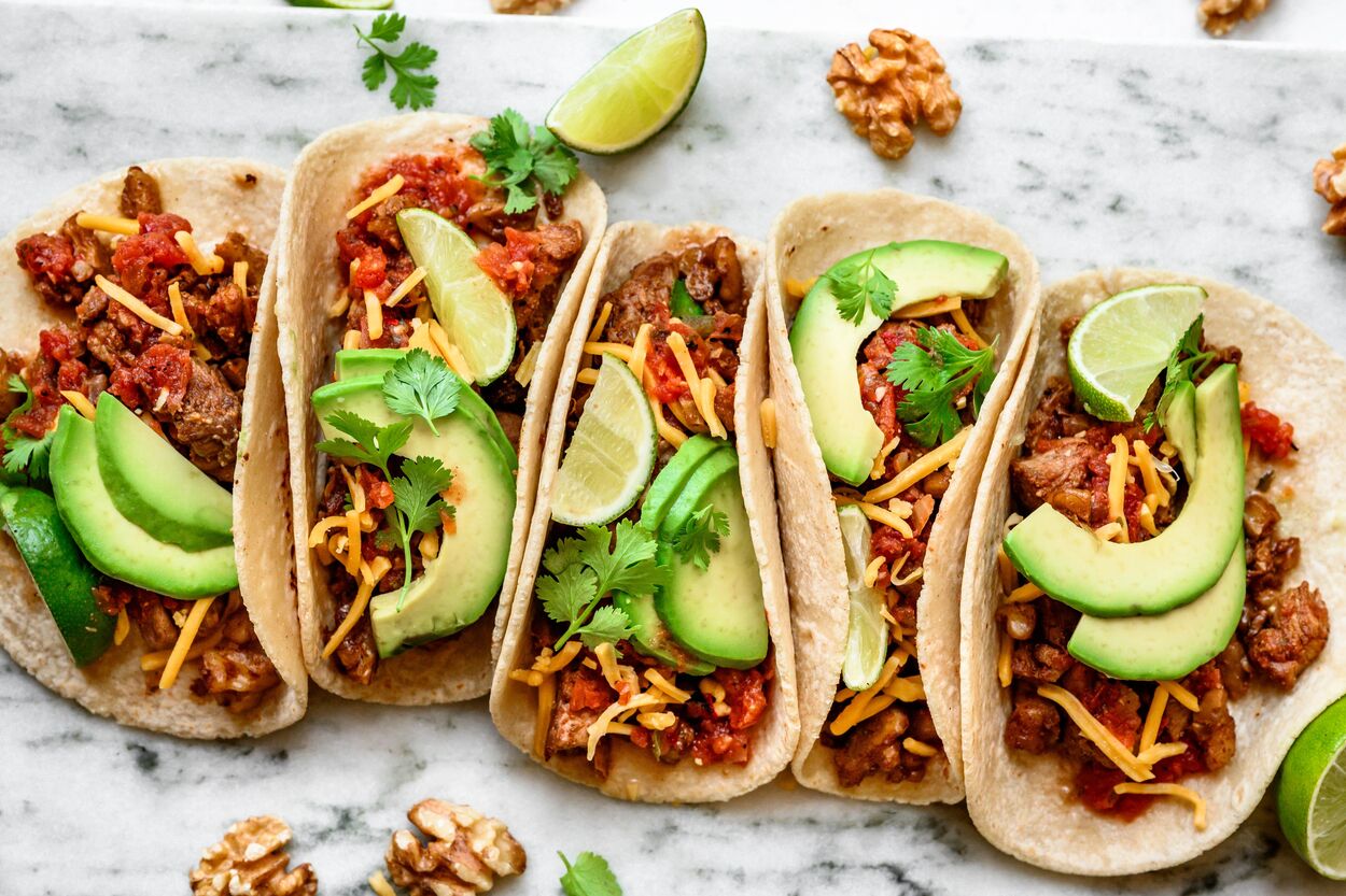 Fiesta Pork & Walnut Tacos in packaging