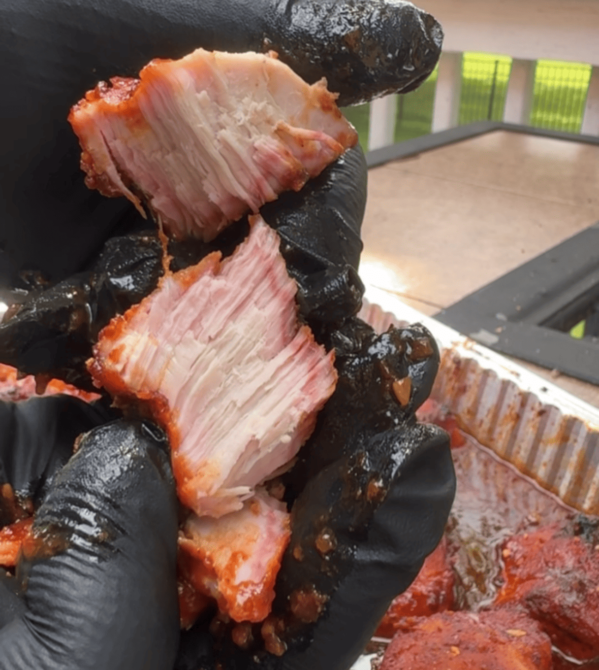 Bourbon Brown Sugar Pork Loin Burnt Ends in packaging
