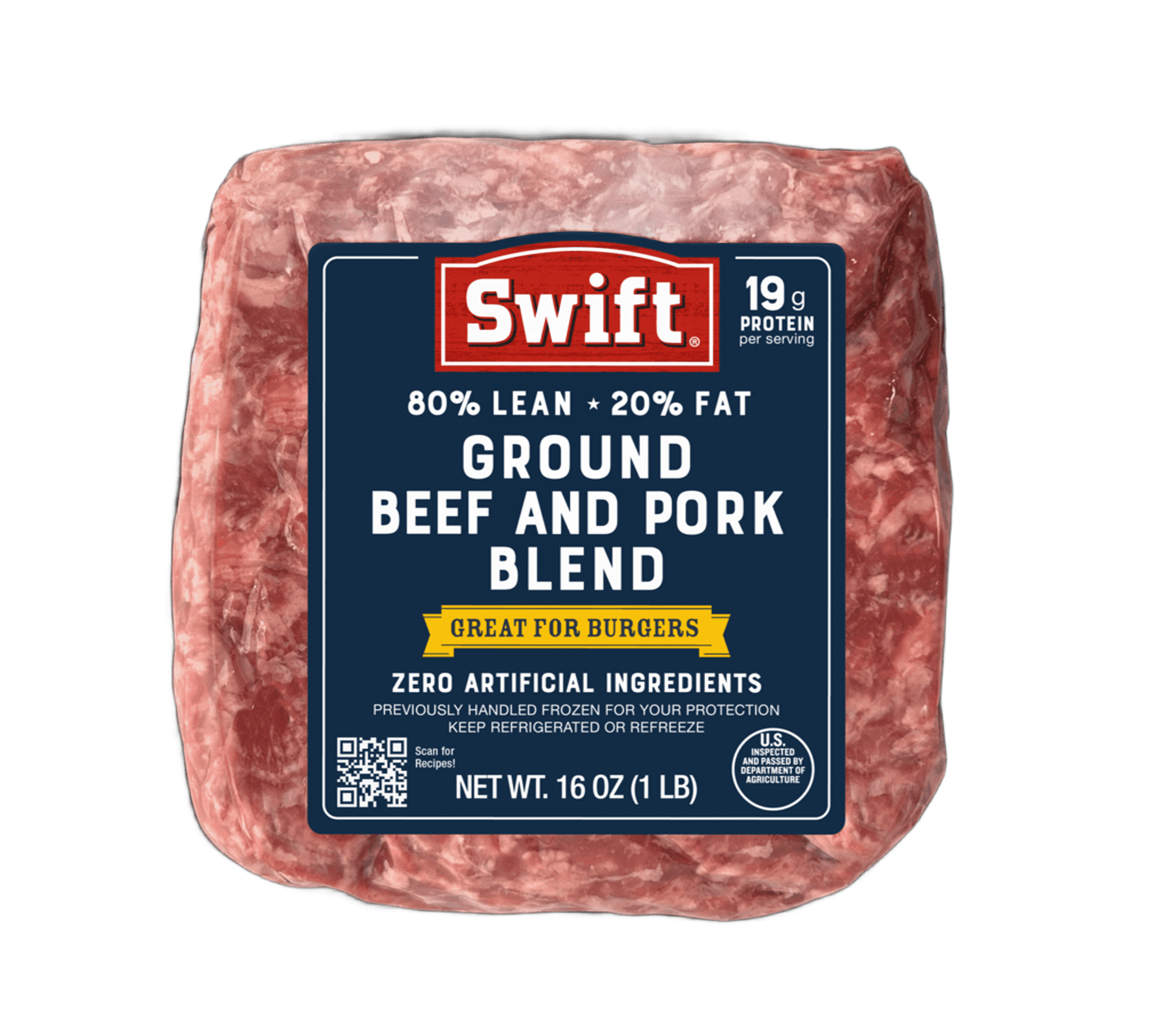 Ground Beef and Pork Blend in packaging