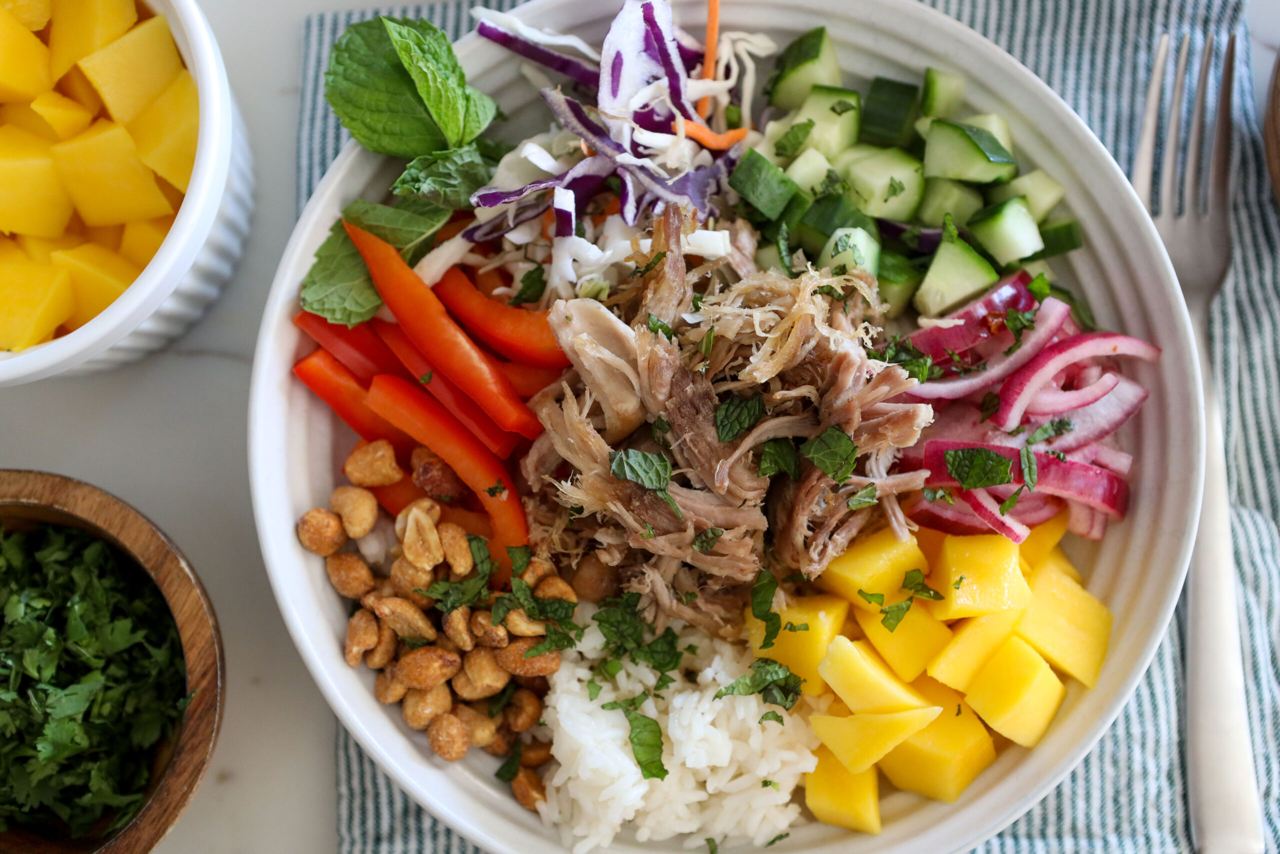 Carnitas Fusion Bowl in packaging