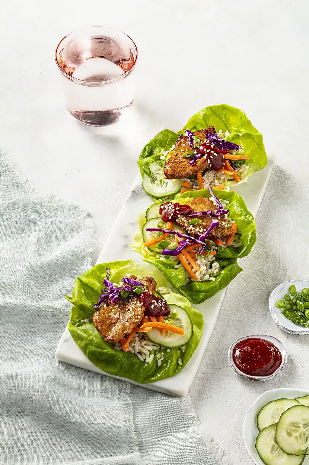 Air Fryer Korean Pork Lettuce Wraps