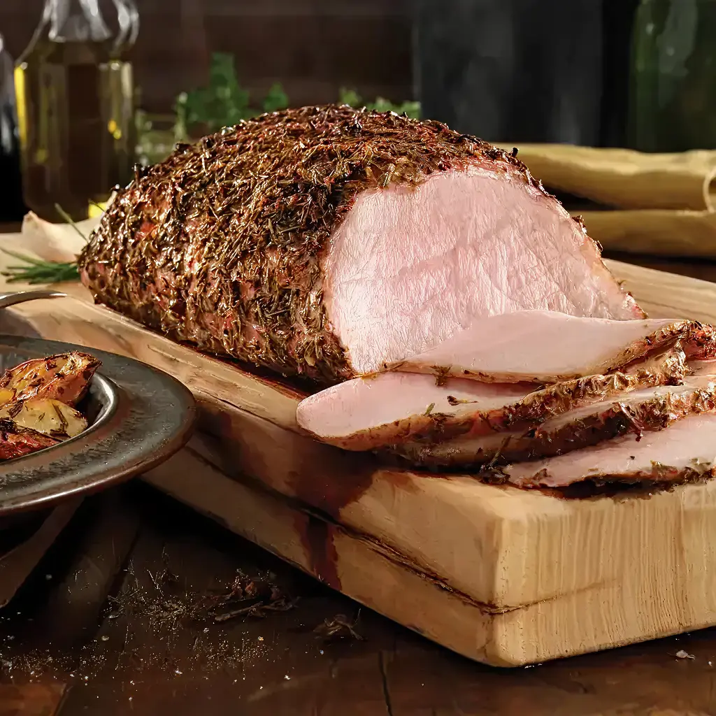 Balsamic Rosemary Pork Loin with Roasted Potatoes