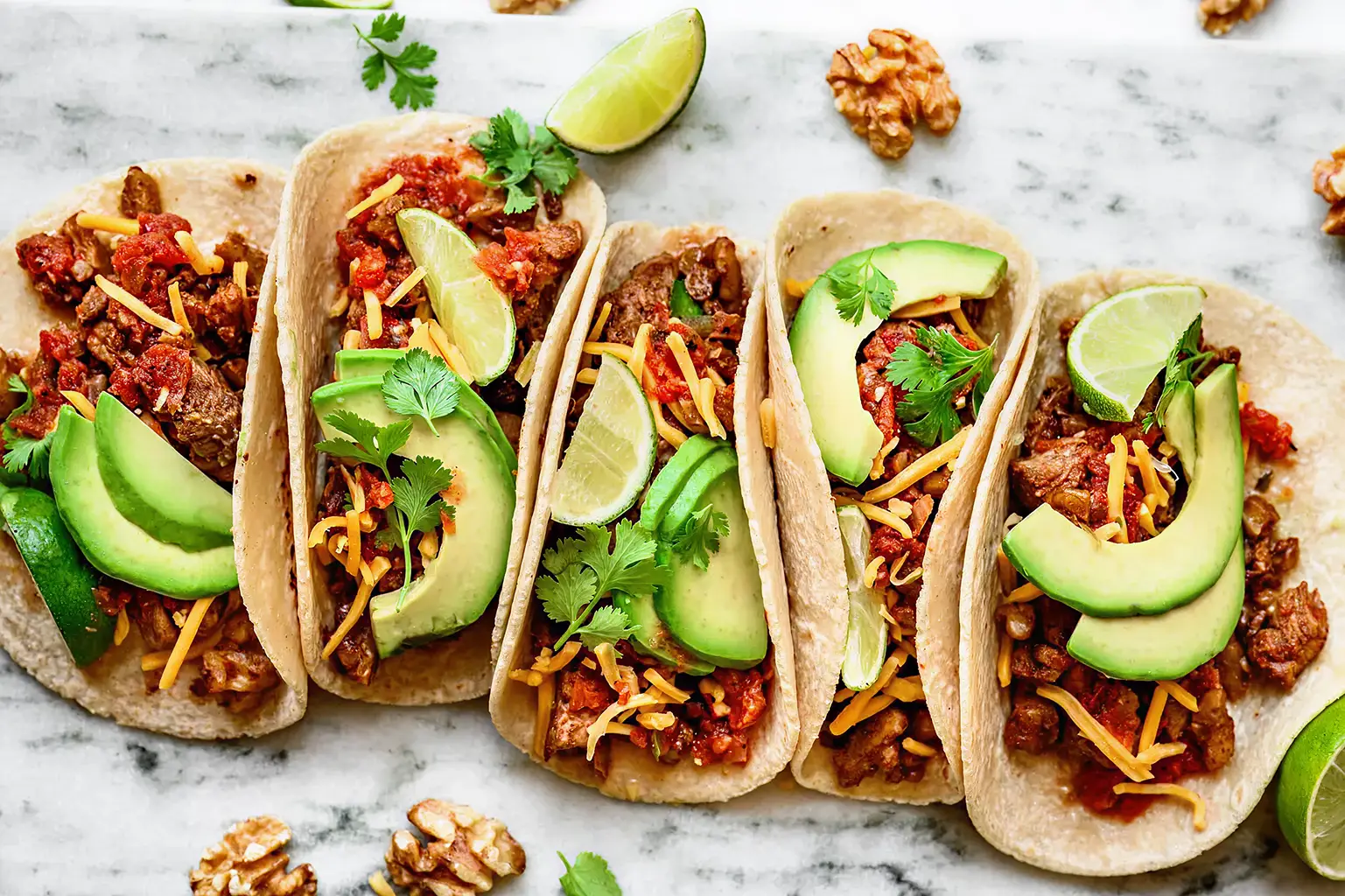 Fiesta Pork & Walnut Tacos