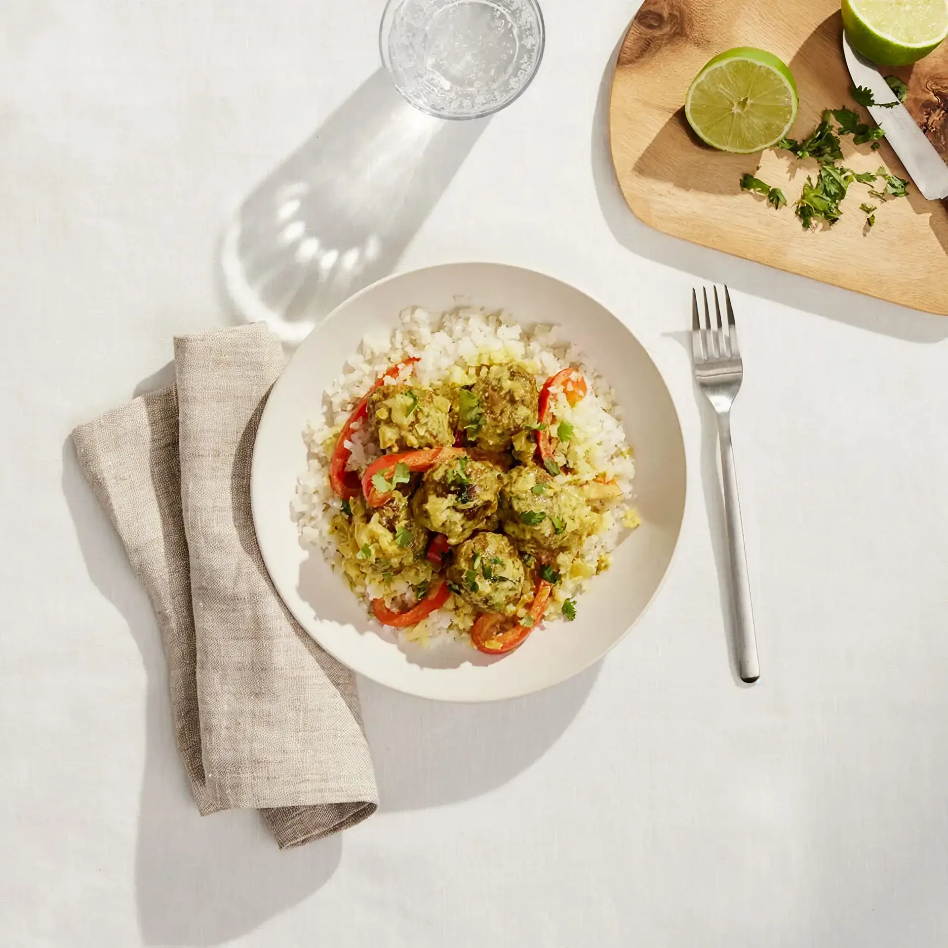 Ground Pork Creamy Curry Meatballs