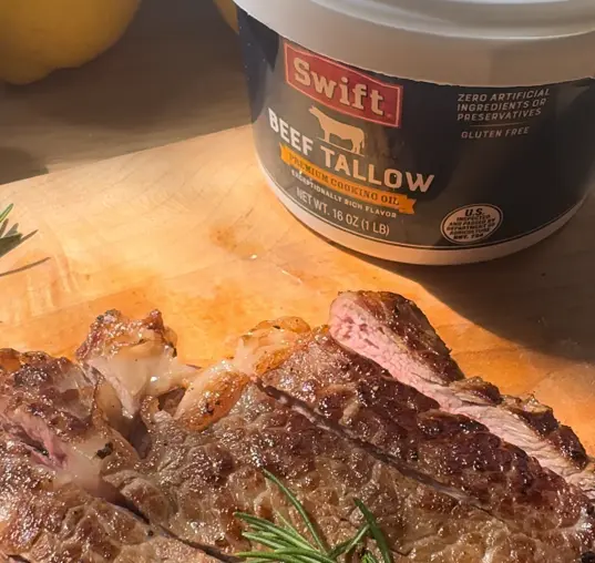 Beef Tallow-Seared Ribeye Steak