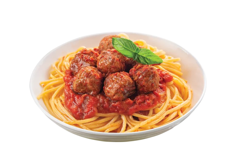 Swift Ground Beef Meatballs with Marinara and Spaghetti