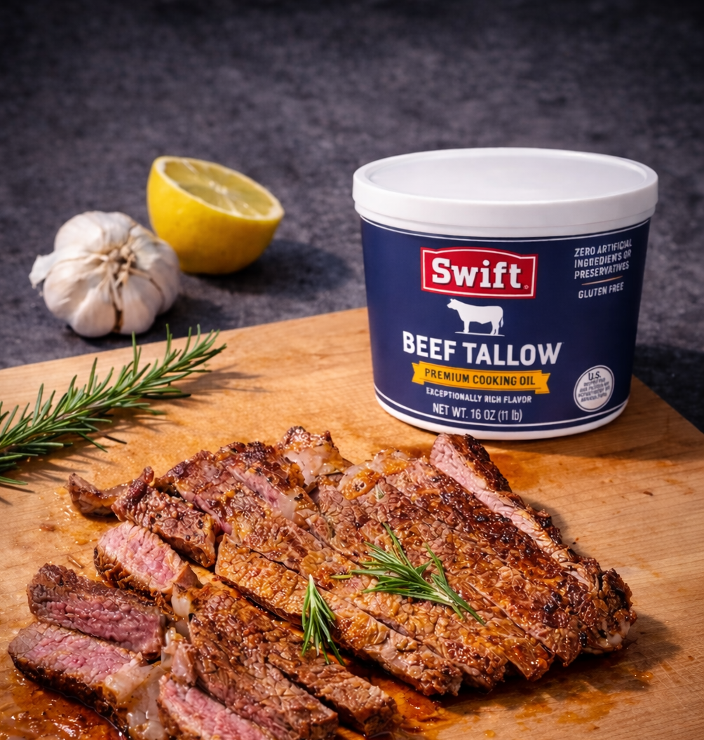 Beef Tallow-Seared Ribeye Steak