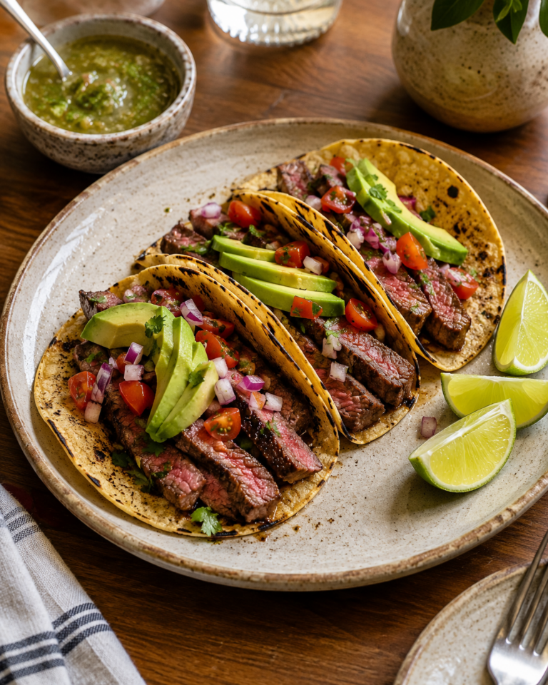 Flat Iron Steak Tacos